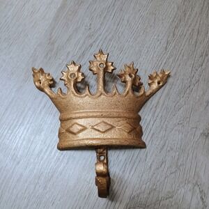 Cast Iron Gold Crown Wall Decor Hook Nursery Theme